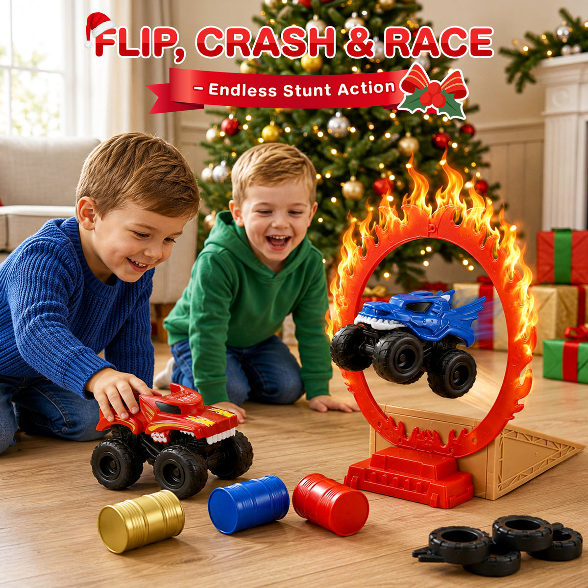 Advent Calendar 2026, 24 Days Countdown Calendar, Monster Car Set Stocking Stuffers for Kids Boys