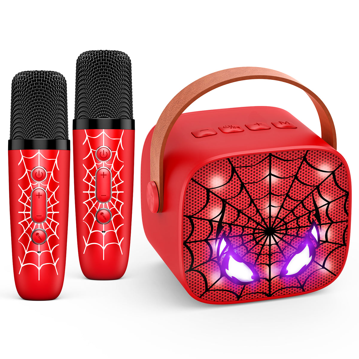 Mini Karaoke Machine for Kids, 2 Karaoke Microphones for Kids, Portable Bluetooth Speaker Birthday Gifts