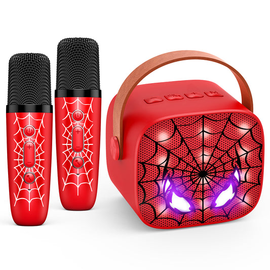 Mini Karaoke Machine for Kids, 2 Karaoke Microphones for Kids, Portable Bluetooth Speaker Birthday Gifts