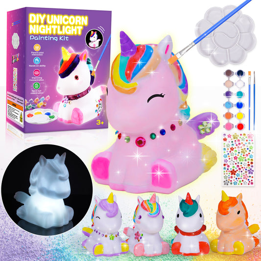 Craft Kits for Girls Age 5-7, Unicorn Painting Kit Night Light, Art Kit Toy Unicorn Gifts