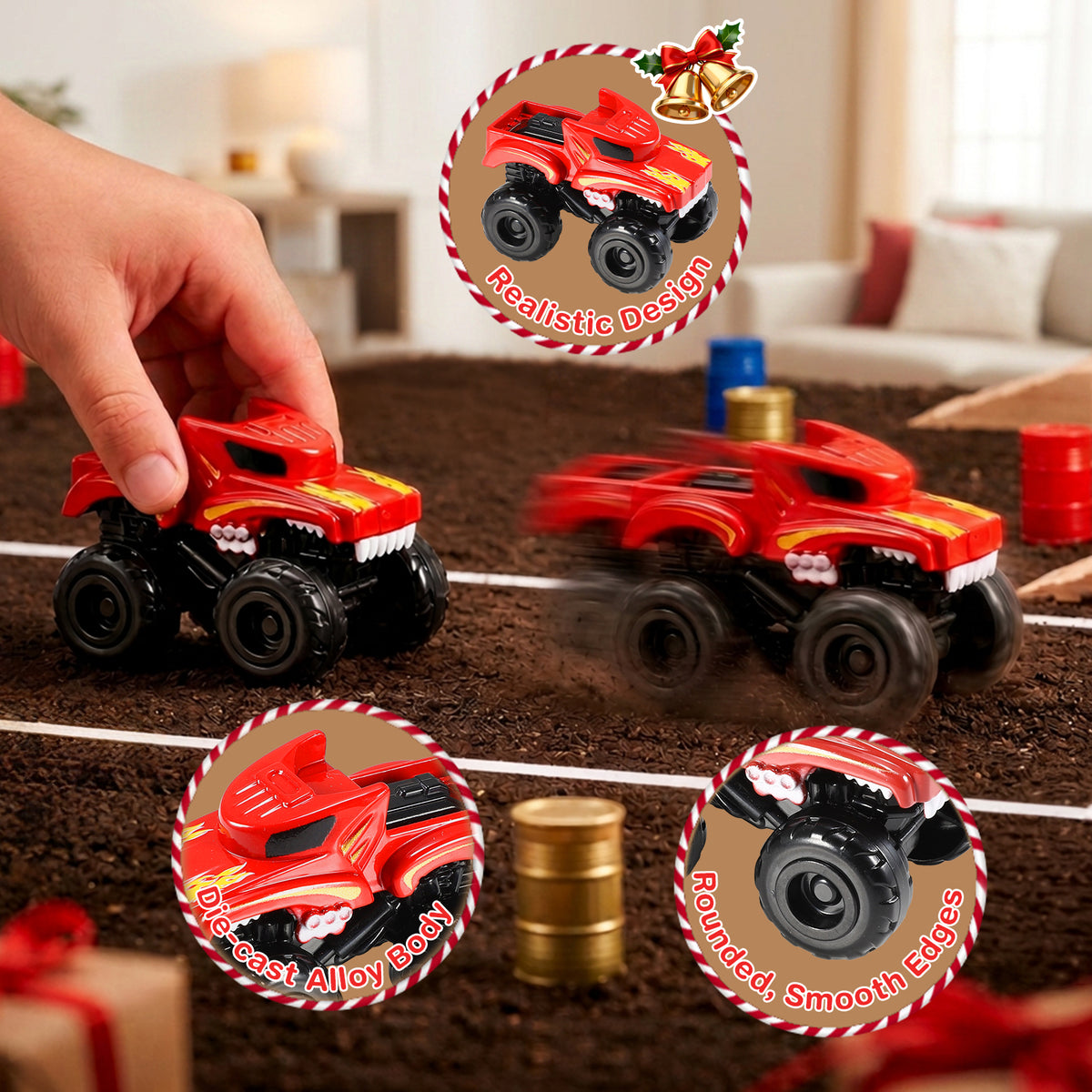 Advent Calendar 2026, 24 Days Countdown Calendar, Monster Car Set Stocking Stuffers for Kids Boys