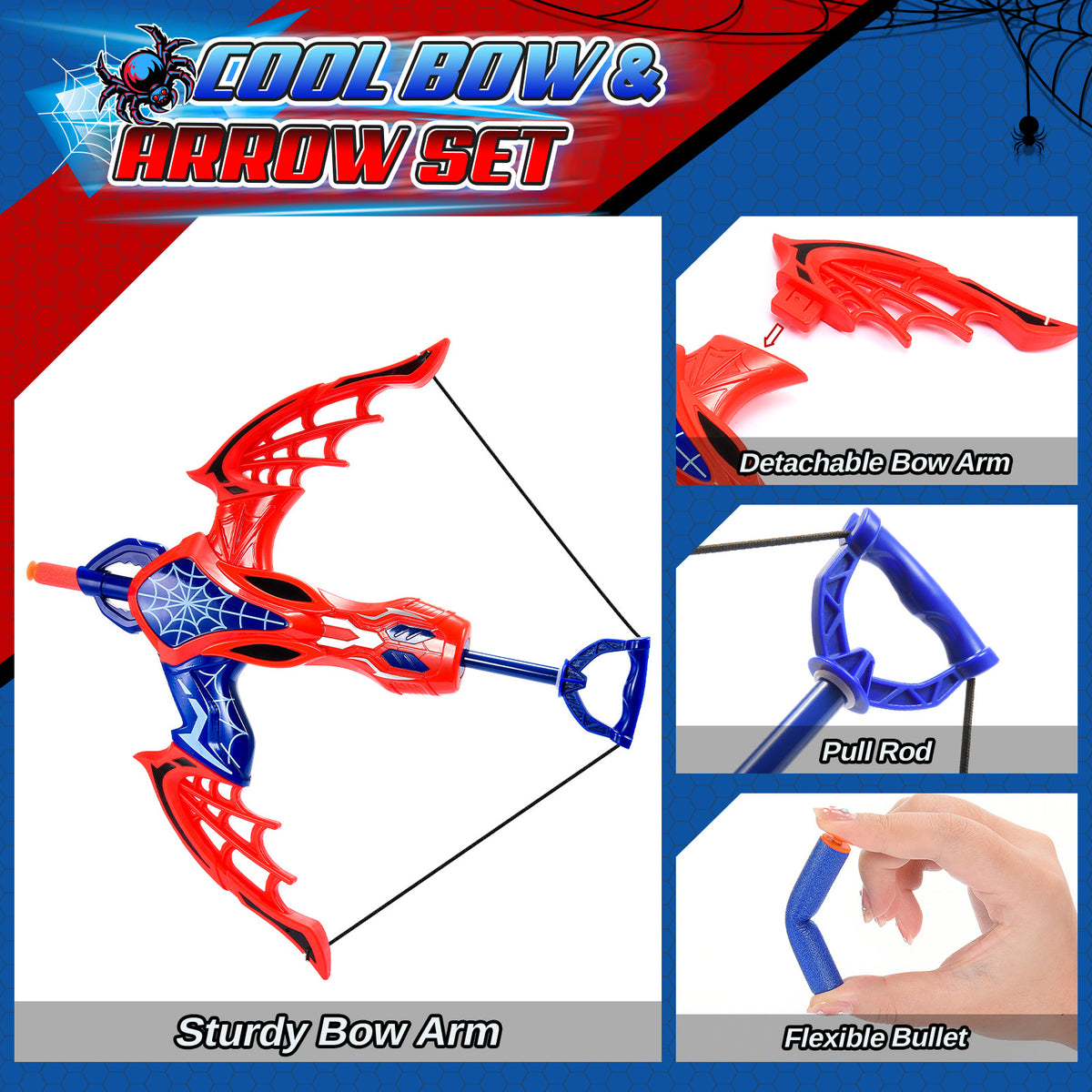 Bow and Arrow Set for Kids, Outdoor Toys Archery Set for 3-12 Year Old Kids Boys Girls, Gifts for Boys Ages 3 4 5 6 7 8 Year Old