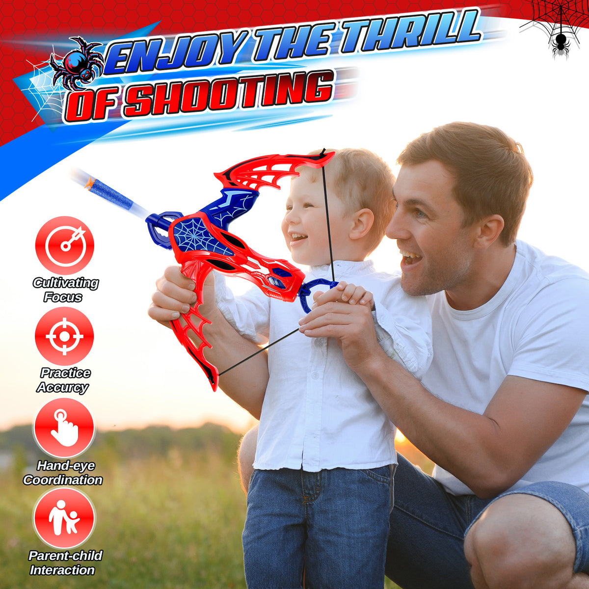 Bow and Arrow Set for Kids, Outdoor Toys Archery Set for 3-12 Year Old Kids Boys Girls, Gifts for Boys Ages 3 4 5 6 7 8 Year Old