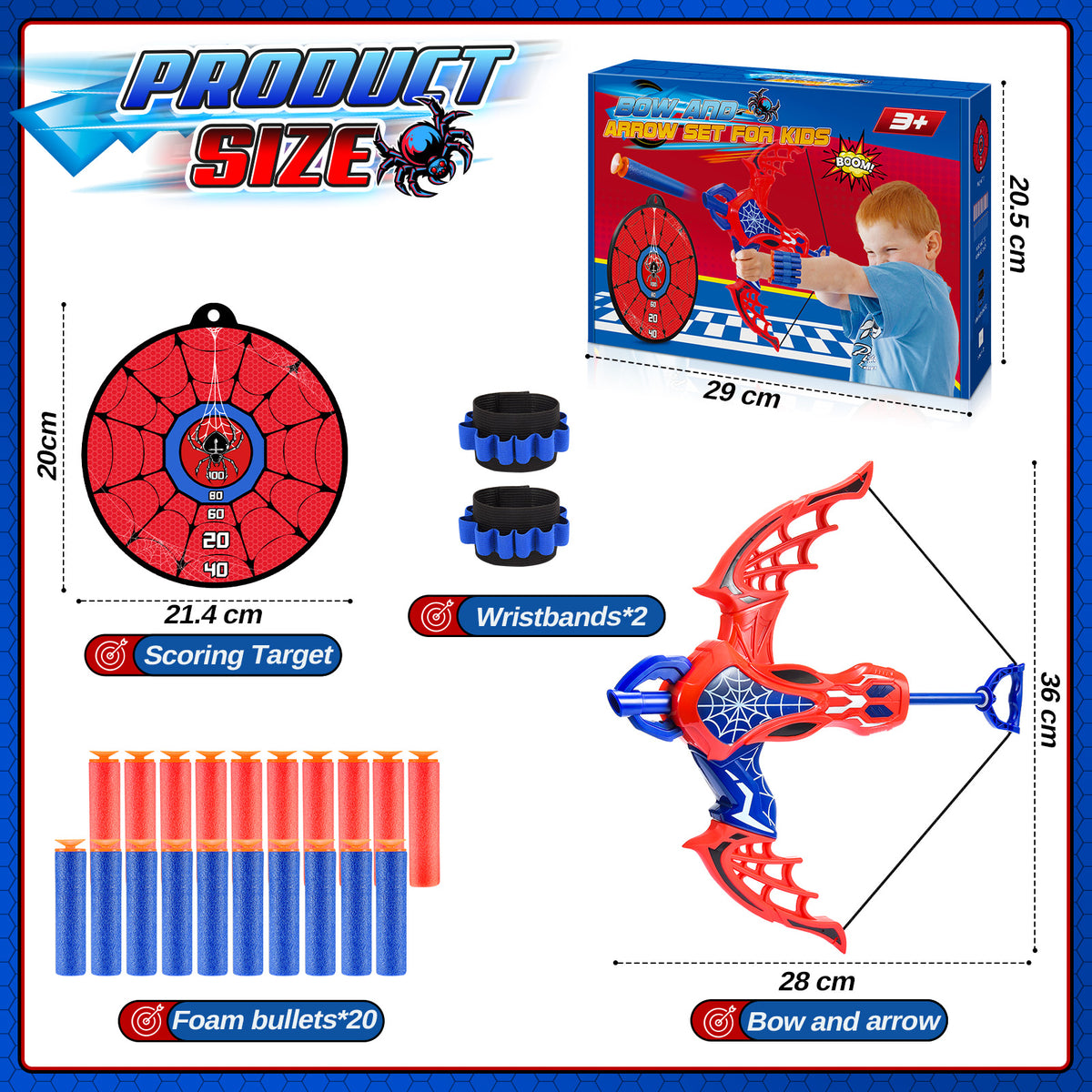 Bow and Arrow Set for Kids, Outdoor Toys Archery Set for 3-12 Year Old Kids Boys Girls, Gifts for Boys Ages 3 4 5 6 7 8 Year Old